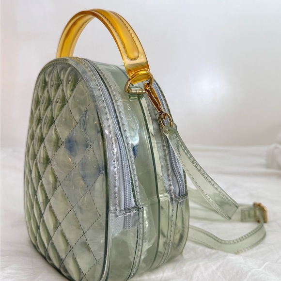 Stylish Transparent Mini Handbag Set with Purple and Blue Accents - Picture 5 of 7